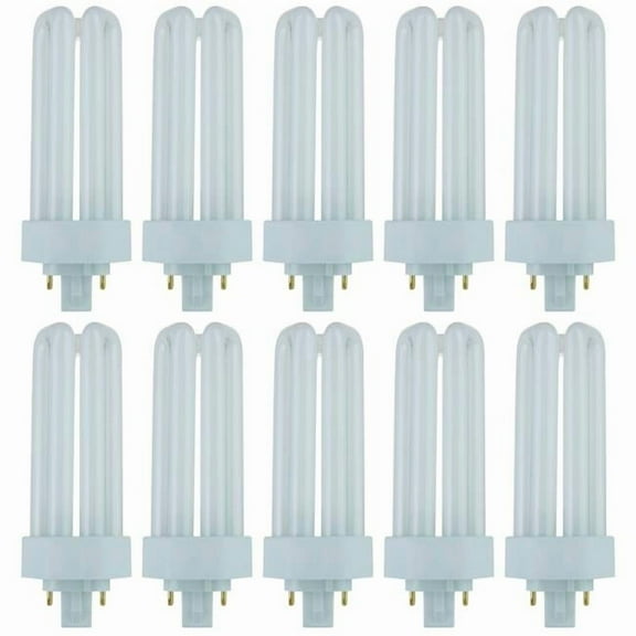 Sunshine Lighting B3166531 Sunlite 4-Pin Compact Fluorescent Light Bulb - GX24Q3 Base - 2700K - 26W - Warm White - Pack of 10