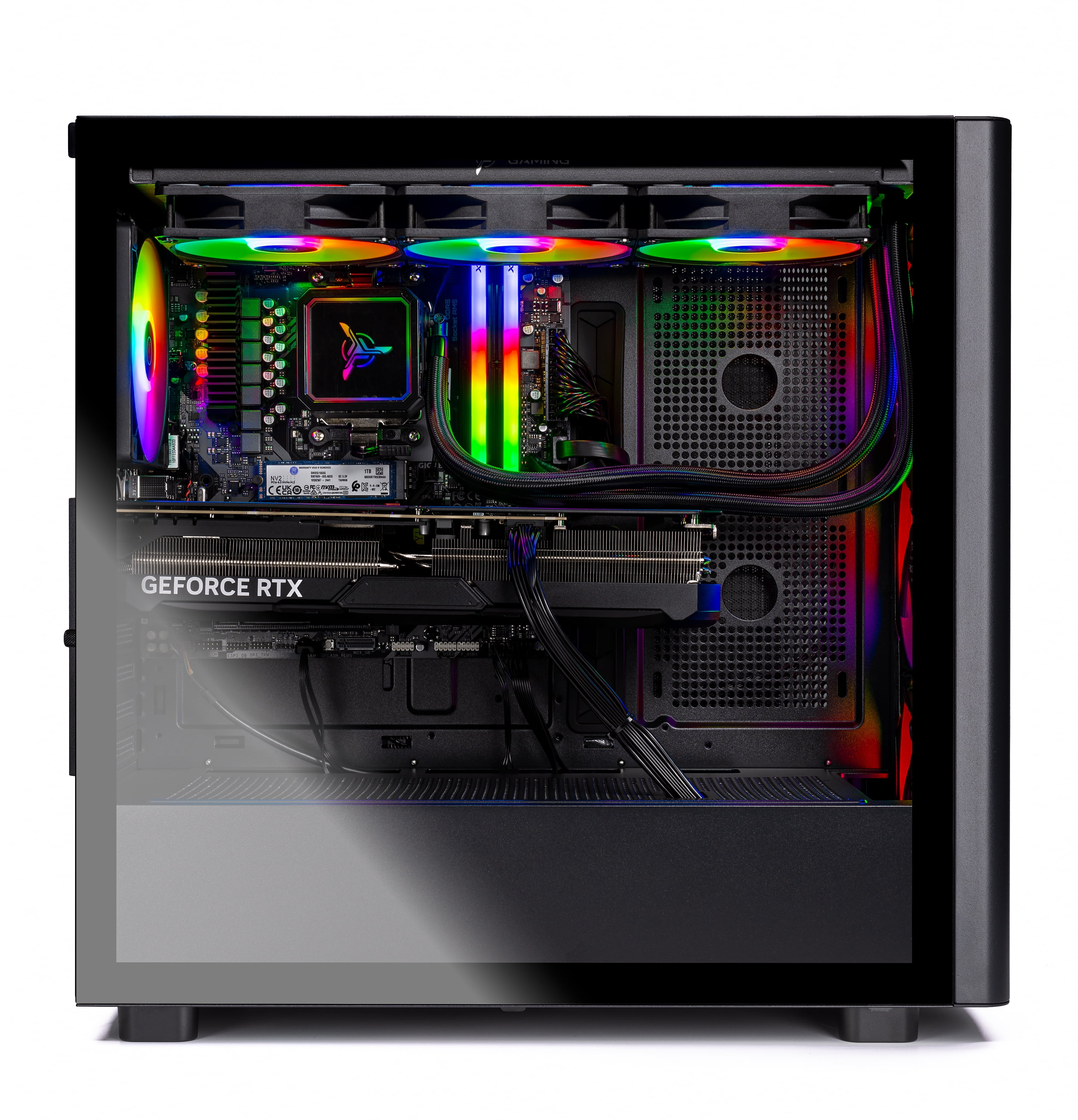 Skytech Gaming Chronos 3 Gaming PC, AMD Ryzen 9 9900X 4.4GHz, NVIDIA RTX 5070 Ti 16GB VRAM, X670 Board, 4TB Gen4 NVMe SSD, 64GB DDR5 RAM 5200, 850W GOLD ATX 3 PSU, 360 ARGB AIO , Wi-Fi, Win 11