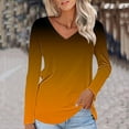 thumbnail image 2 of GigrtiJin Womens Casual Blouses Long Sleeve V-Neck Plus Size Gradient Pullover Tops Fashion Casual Basic Shirts, 2 of 5