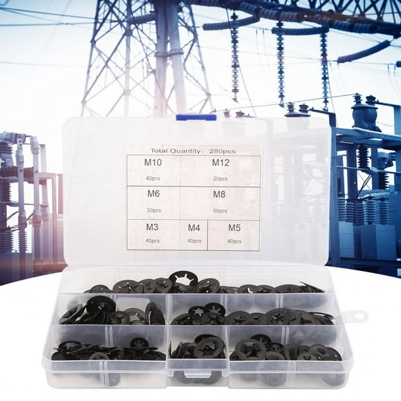 Washer Gasket,280pcs Internal Tooth Lock Tooth Lock Washers Internal Lock Washer Striking Appearance