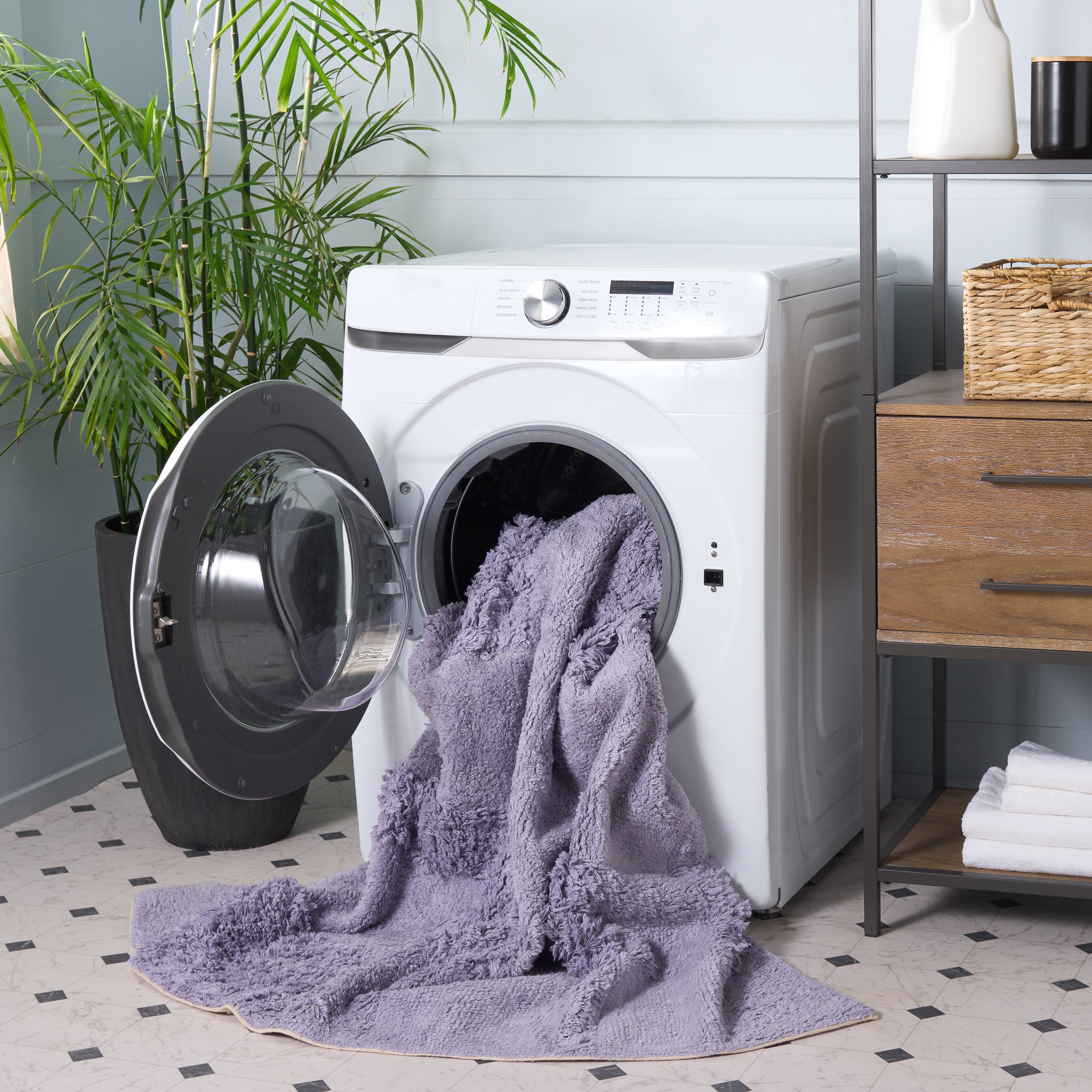 Safavieh Easy Care Crane Geometric Machine Washable Area Rug, Lilac, 8' x 10'
