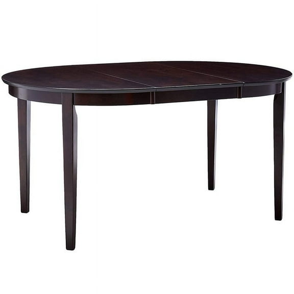 Bowery Hill Oval Butterfly Leaf Dining Table in Cappuccino