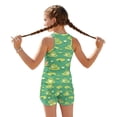 thumbnail image 2 of Psesaysky Frog Pool Girls Tankini Two Piece Swimsuits Bathing Suits for Girls Round Neck Swim Tank Top and Drawstring Bottoms for 6-15Y, 2 of 7