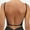 Black, variant on Low Back Bra V Neck Backless Bras for Women Padded Bralette Push Up Seamless Wire-free Bra Convertible Straps Black L