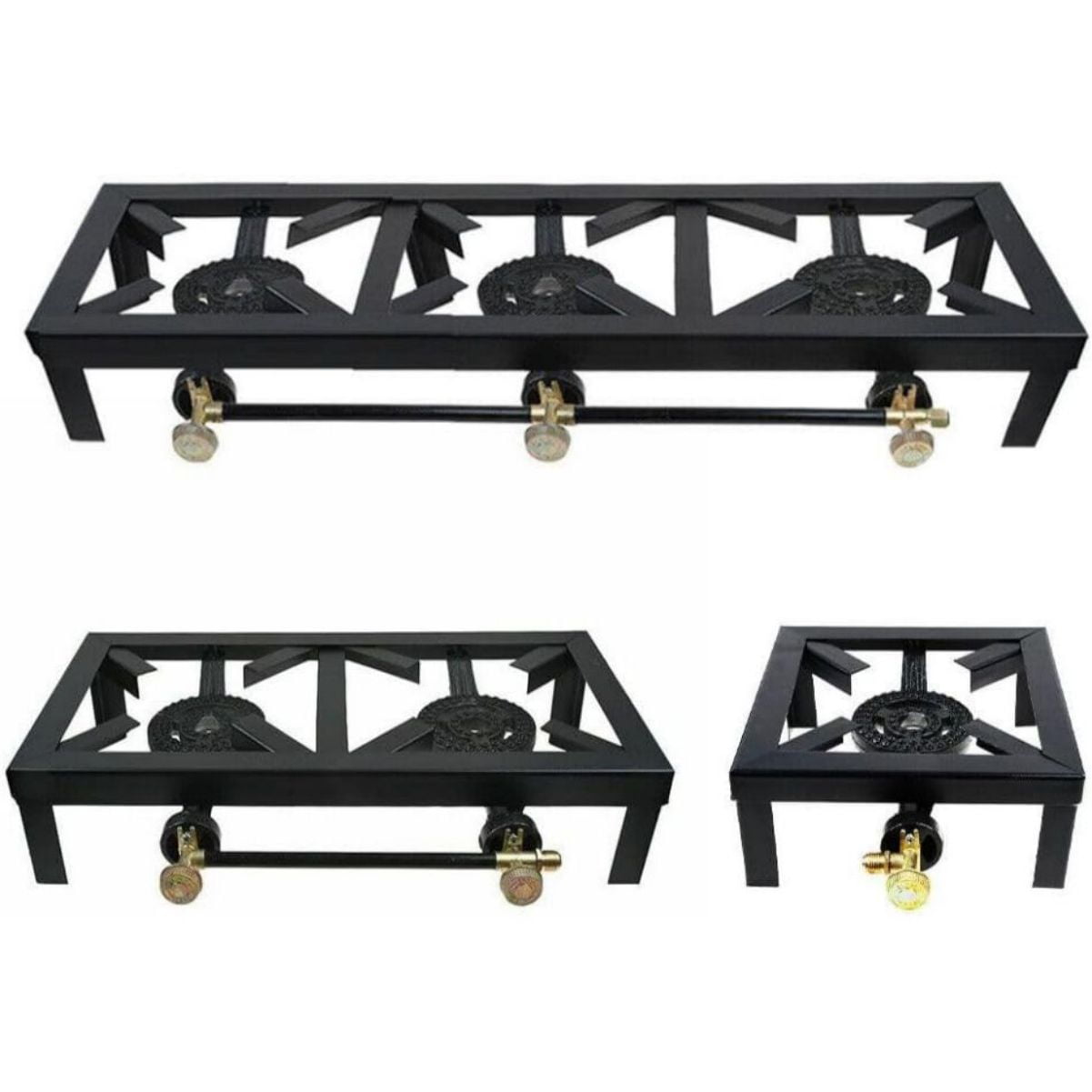 LUVCMFT Triple Burner Stove Portable Camp Outdoor Cooking Accelerate Cooking Speed and Diversify Cooking High Power Gas Burner for Outdoor Hiking and Camping