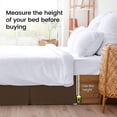 thumbnail image 5 of Utopia Bedding Twin Bed Skirt - Soft Quadruple Pleated Ruffle - Easy Fit with 15 Inch Tailored Drop - Hotel Quality, Shrinkage and Fade Resistant (Twin, Brown), 5 of 6