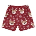 thumbnail image 2 of Cute Reindeer Faces Snowflakes Christmas Swim Trunks Board Shorts Beach Pants Bathing Bottoms XL, 2 of 8
