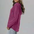 thumbnail image 5 of ZyeKqe Oversized Tops for Women Long Sleeve Shirts Button up V Neck Top Casual Loose Fitting Tees, 5 of 8