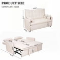 thumbnail image 2 of Modern Simple Fabric 61-inch Sofa with Reinforced Iron Frame and Storage Pockets, 2 of 9