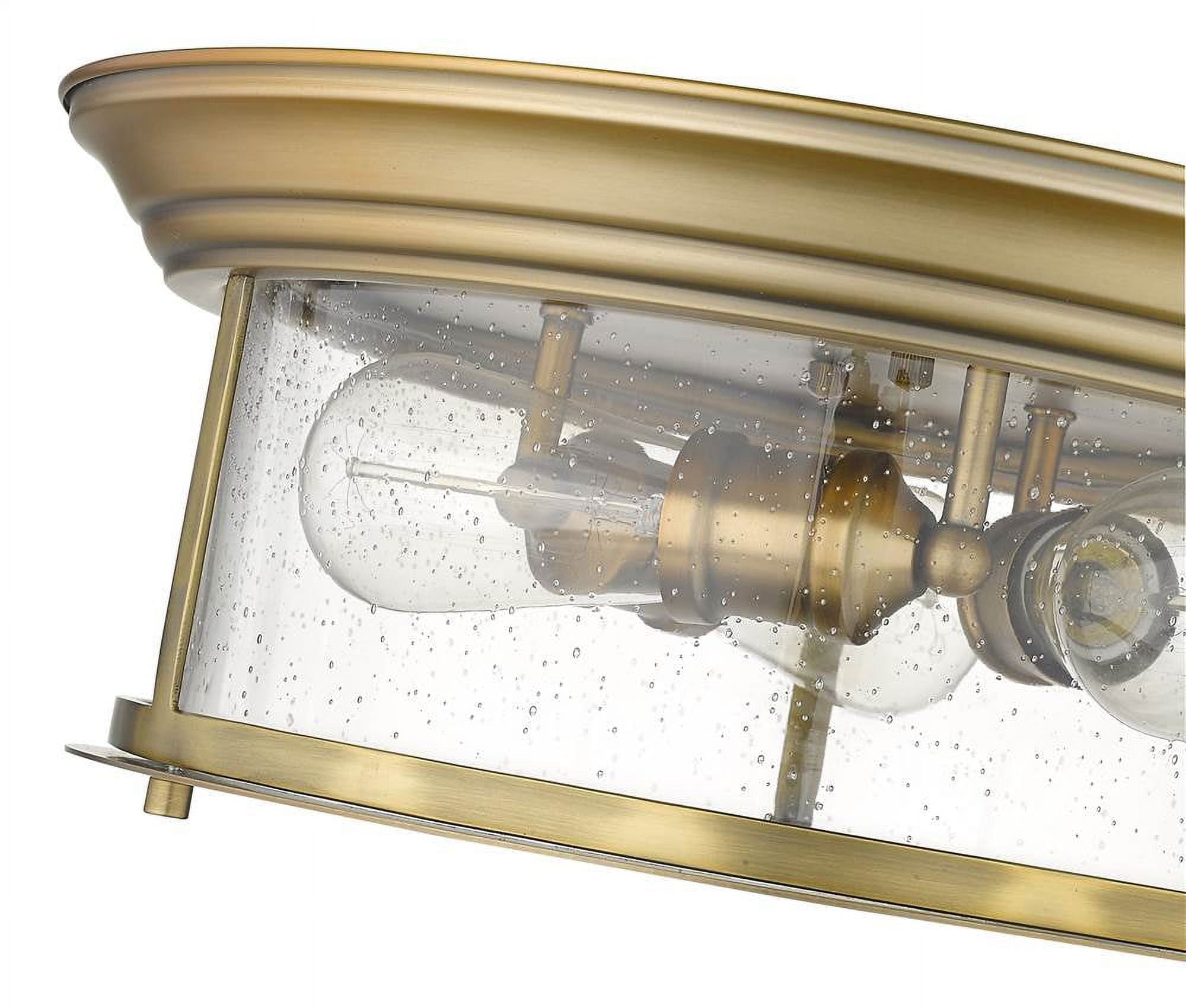 3 Light Flush Mount In Period Inspired Style 15.5 Inches