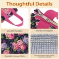 thumbnail image 4 of Pioneer Flower Floral Print Pattern Insulated Lunch Bag for Women & Adults,Large Portable Soft Cooler Lunch Bag,Thermal Food Storage Tote with Pearl Cotton,8.66L,8.75x5.75x9.5 Inch, 4 of 6