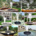 thumbnail image 2 of Solar Powered Fountain Hanging Outdoor Swimming Pool Flowing Water Floating Fountain 7V3W Storage Ba_Perfect Gift, 2 of 4