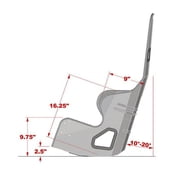 Kirkey 38150 38 Series Aluminum Layback Seat, 15 Inch