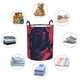 thumbnail image 4 of Balery Rock Skull Guitarist Cesta de ropa redonda con asas, impermeable, independiente, para ropa, juguetes, dormitorio y familia-Medium, 4 of 6