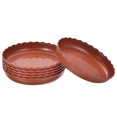 thumbnail image 1 of Unique Bargains 5.3' Plastic Wave Round Plant Pot Saucer Flower Drip Tray, Red 6 Pack, 1 of 5