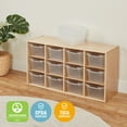 thumbnail image 6 of ECR4Kids Streamline 12 Cubby Tray Cabinet and 15 Scoop Front Bins, 3x4, Kids Furniture, Natural, 6 of 9