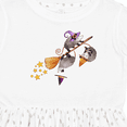 thumbnail image 4 of Inktastic Halloween Opossums on Broom Girls Toddler Dress, 4 of 5