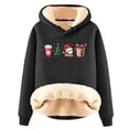thumbnail image 1 of Chaquetas y abrigos casuales con capucha de manga larga para mujer, jersey con capucha de manga larga, top con estampado navideño, abrigo casual, top de poliéster para mujer, 1 of 2