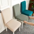 thumbnail image 2 of Waterproof Dining Room Chair Cover Set of 6, Stretch Jacquard Parson Chair Slipcover Removable Washable Chair Protector for Home, Restaurant, Banquet (Large, Green), 2 of 4