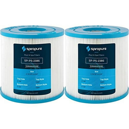 SpiroPure Replacement for Pleatco PRB17.5SF-Pair Unicel C-4401 Filbur FC-2386 Pentair DSF35 R173432 17-2606 3005820 6000-134 817-3510 Hot Tub Spa Pool Filter Cartridge (Case of 2)