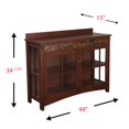 thumbnail image 6 of SEI Camino Mission Faux Slate Sideboard and Display Curio, 6 of 9
