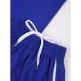 thumbnail image 5 of Sholeno Kids Boys V-Neck Short Sleeve T-Shirt and Mesh Shorts Active Set 2 Piece Basketball Football Blue S, 5 of 7
