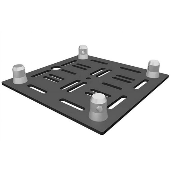 Global Truss GT-MH BASE-BLK 12" Black Aluminum Multi-Function Mounting Base Plate for F34 Square Trussing