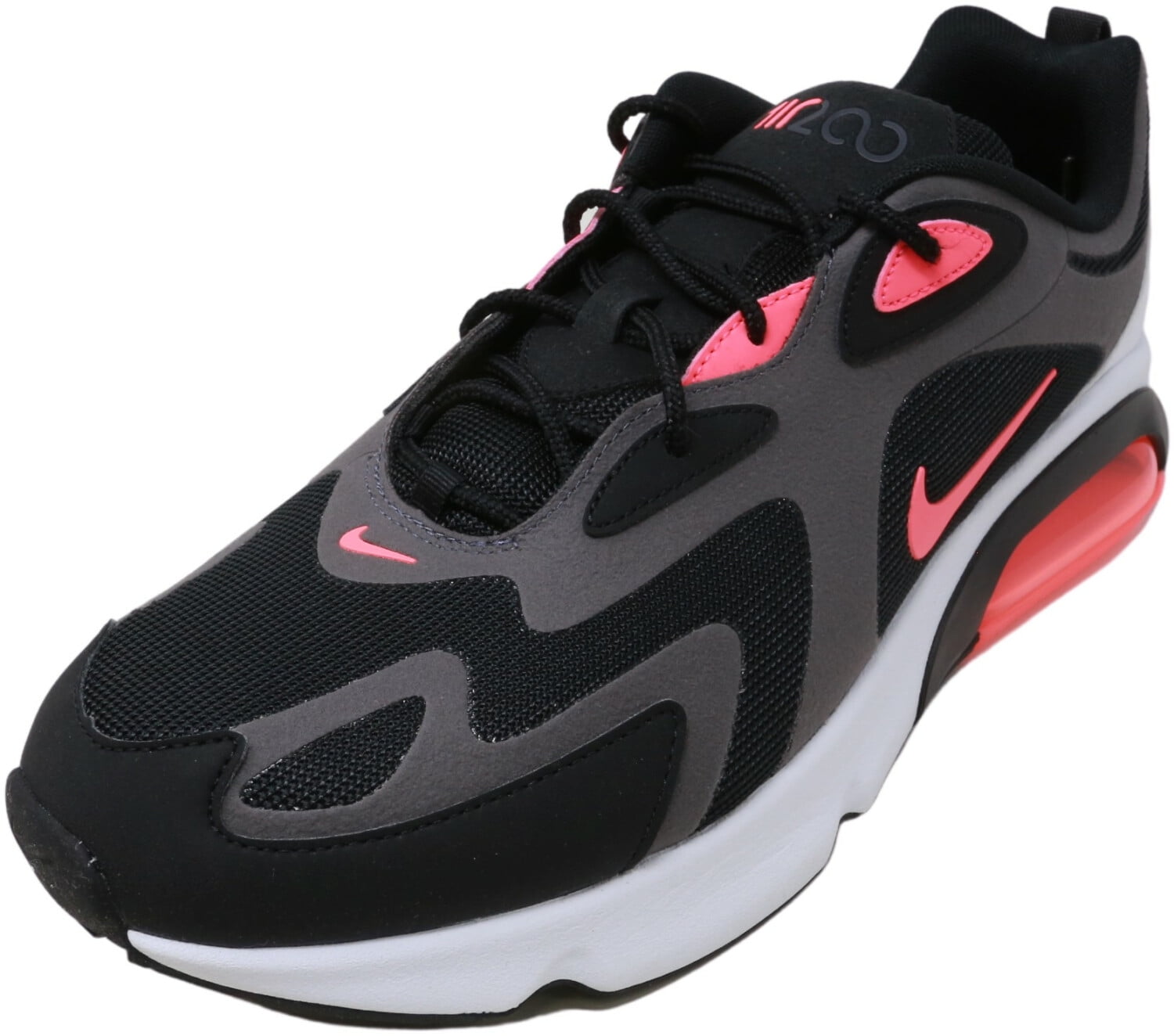 Nike - Nike Men's Air Max 200 Thunder Grey / Hot Punch Black Ankle-High Sneaker - 10.5M