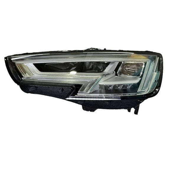 Replacement for Audi 2017-2019 A4 S4 LED Headlight Assembly with Bulbs Square Projector Front Left Driver Side Headlamp 8W0941033B/8W0941773B