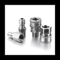 thumbnail image 2 of 8 Piezas NPT 3/8 Pulgadas de Acero Inoxidable Macho Hembra Kit de Conector RáPido Adaptadores de Lavadora a PresióN (Rosca Interna y Externa), 2 of 5