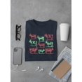 thumbnail image 3 of Festive Christmas Cows Icons T-shirt Men's, 3 of 4