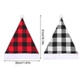 thumbnail image 3 of Naiovety Gorro de Navidad interesante estilo Simple tocado decoración fiesta suministros adultos niños Navidad Plaid gorras disfraz ropa Prop Kits de decoración para fiestas Rojo Naiovety HA070264-01, 3 of 6