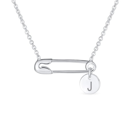 Bling Jewelry Womens Solidarity Round Circle Sideways Safety Pin Pendant Necklace Sterling Silver Bling Jewelry Womens Solidarity Round Circle Sideways Safety Pin Pendant Necklace Sterling Silver