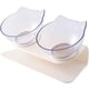 thumbnail image 3 of Comedero para gatos Protección para el cuello inclinada 15° El comedero no se derrama ni resbala. Comedero para gatos, cachorros, hamsters, conejos, pequeños animales MFZFUKR WL-00983, 3 of 7