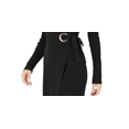thumbnail image 3 of I-N-C Womens Wrap Sweater Dress, Black, X-Large, 3 of 6