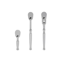 TEKTON 3/8 Inch Drive Small Body Non-Quick-Release Ratchet Set, 3-Piece (3, 6 in., 6 in. flex) | SRH99002