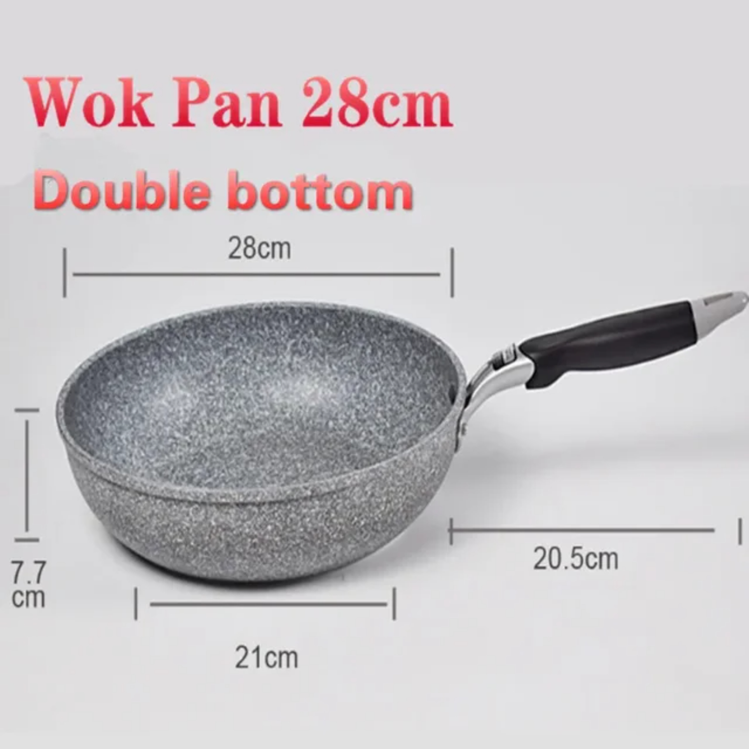 LOPNGLG Kitchen Set Non-stick Cauldron Induction Cooker Frying Wok Skillet Egg Pancake Gas Stove Pan 20/24/26/28cm Cookware Tool Set for Cooking