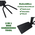 thumbnail image 4 of Hoe Garden Tool for Gardening, Dual Headed Hand Tiller Cultivator Rake Gardening Hand Tools for Digging and Weeding, 4 of 7