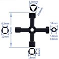 thumbnail image 2 of Juego de 1 llave multiusos de 4 vías para fontanero, 2 of 5