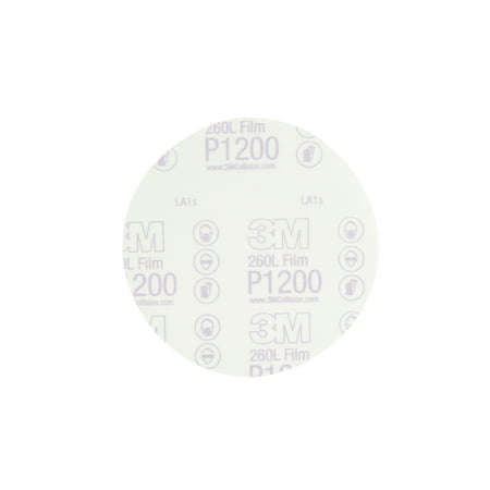 

3M Stikit Red Finishing Film Abrasive Disc 260L 01103 6 in P1200 25 discs per carton 4 cartons per case
