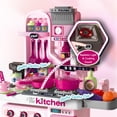 thumbnail image 4 of Caunedy Kids Play Kitchen Set with Realistic Lights & Sounds for Toddler, Kitchen Playset with Play Sink, Cooking Stove, Pretend Kitchen Accessories  for Boys Girls Ages 1-3 3-5 5-8, 4 of 7