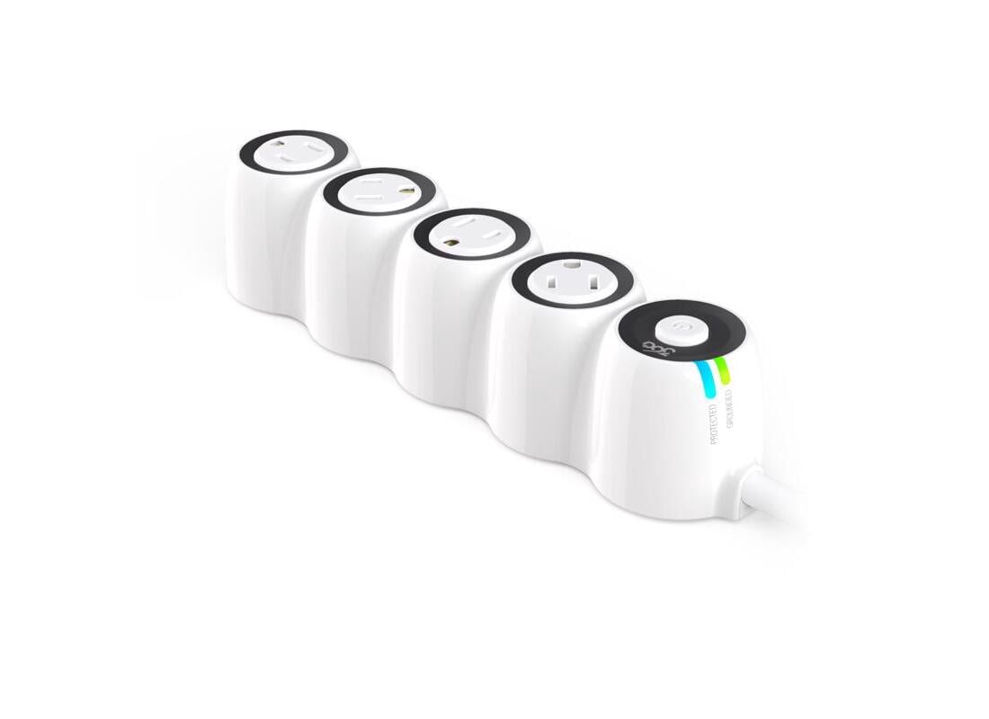 360 Electrical 360552-5CA4ESC1 Surge Protector PowerCurve 4 ft. L 4 outlets Smart-Enabled White 1080 J White