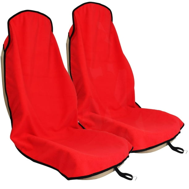 Funda de asiento de coche LoyaGour, impermeable, roja, 75 x 142 cm, 2 unidades