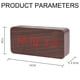 thumbnail image 2 of Reloj despertador digital de madera, luz roja de madera de bambú, 2 of 5