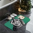 thumbnail image 2 of Raccoon with Toilet Paper Flannel Bath Mat 16x24 Inches, Soft Absorbent Non-Slip Bathroom Rug, Machine Washable Floor Mat for Shower, 2 of 7