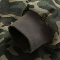 thumbnail image 5 of Camo Zip Up Hoodie Men Fleece Line Winter Warm Button Streetwear Jacket Fuzzy Side Hooded Military Combat Camouflage Coat Size-L, 5 of 8