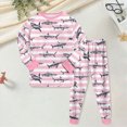 thumbnail image 2 of NOLDARES Toddler Baby Boys Pajamas Kids 2 Piece Pj's Long Sleeve Cartoon Sleepwear Clothes Set Outfits,Little Girl Pajamas,Pink,2-3 Y, 2 of 9