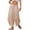 DI72_Khaki, variant on Lumtrix Womens Linen Barrel Pants Baggy Elastic Waist Drawstring Pants Casual Loose Lightweight Trouser Khaki XL