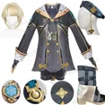 thumbnail image 2 of Peluca de disfraz de Freminet para cosplay, conjunto completo de cabello, trajes, juego Fontaine, zapatos de cosplay de Freminet, botas, disfraces de fiesta, 2 of 5