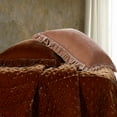 thumbnail image 2 of HiEnd Accents Stella Faux Silk Velvet Ruffled Euro Sham, 27" x 27", Midnight Blue, 2 of 2